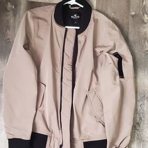 Hollister bomber jacket color tan size medium